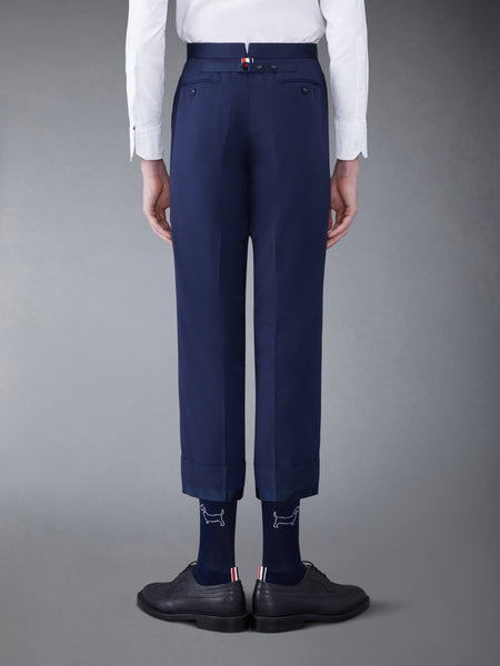 TYPEWRITER CLOTH CLASSIC BACKSTRAP TROUSER NAVY