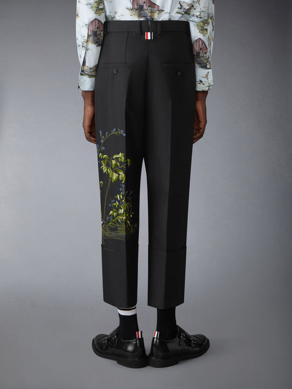 GOOSE SCENIC SATIN STITCH WOOL CHINO TROUSERS - image 2