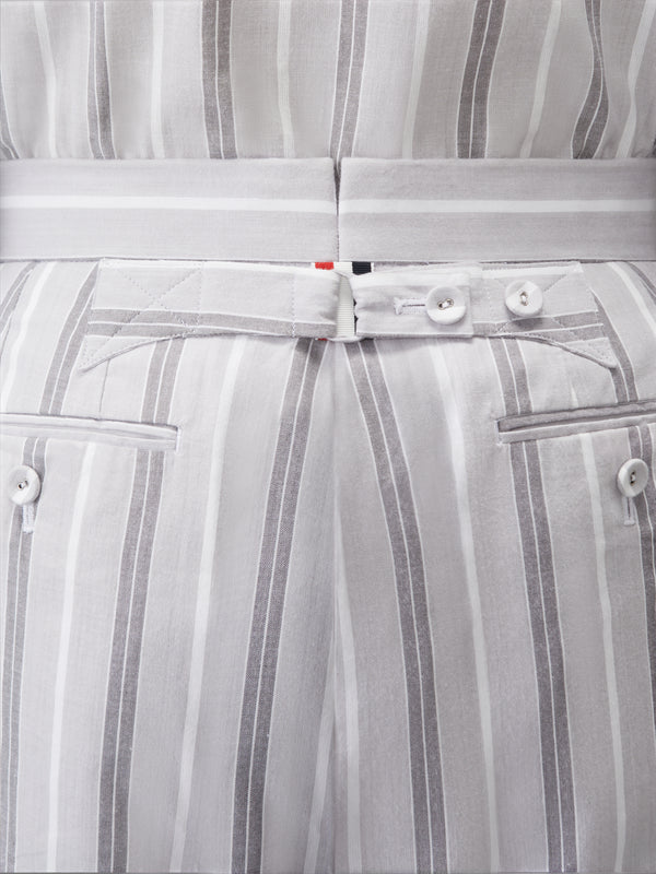 MADRAS COTTON REPP STRIPE BACKSTRAP SHORTS - image 4