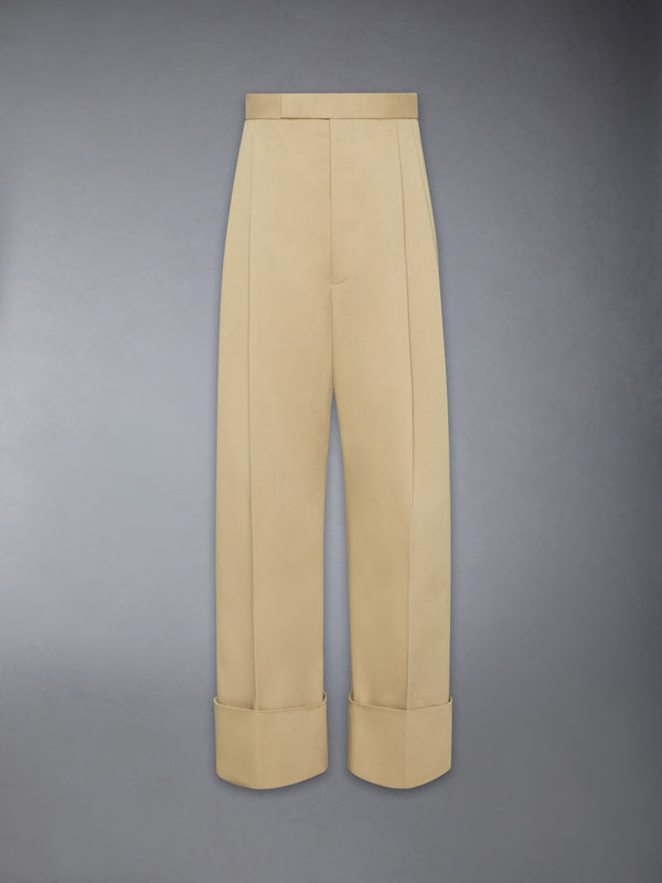 COTTON GABARDINE DOUBLE PLEAT TROUSER - featured image