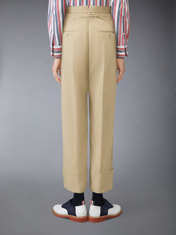 COTTON GABARDINE DOUBLE PLEAT TROUSER - image 2