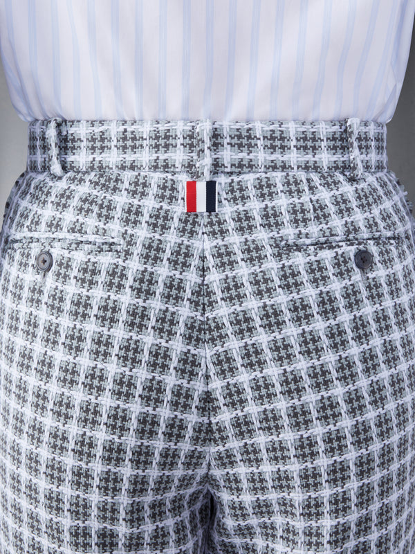 CHECK SUMMER TWEED FRAY SACK TROUSER - image 4