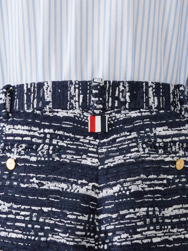 MELANGE TULLE YARN TWEED BELTLOOP SHORTS - image 4