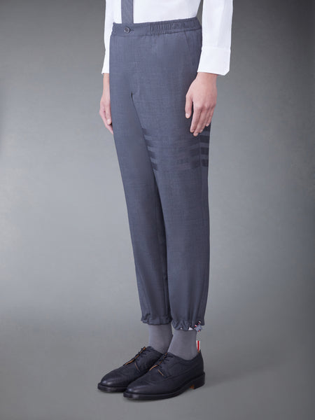 PLAIN WEAVE 4-BAR TRACK TROUSER DARK GREY