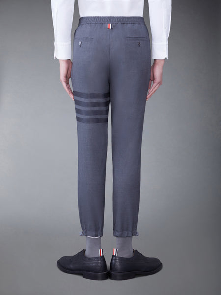 PLAIN WEAVE 4-BAR TRACK TROUSER DARK GREY