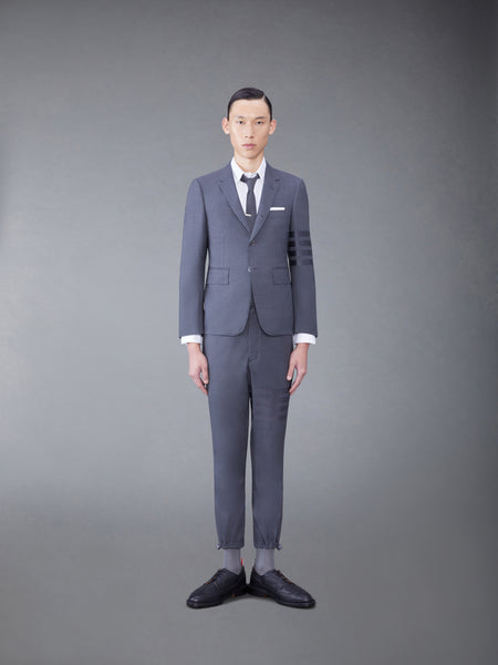 PLAIN WEAVE 4-BAR TRACK TROUSER DARK GREY