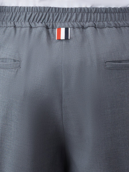 PLAIN WEAVE 4-BAR TRACK TROUSER MED GREY