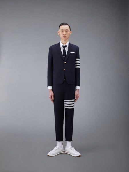 PLAIN WEAVE 4-BAR TRACK TROUSER NAVY