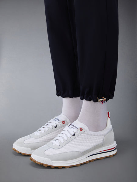 PLAIN WEAVE 4-BAR TRACK TROUSER NAVY