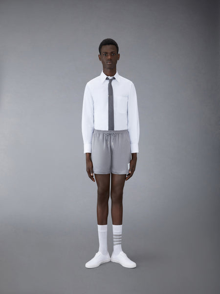 COTTON TWILL DRAWSTRING RUGBY SHORTS MED GREY