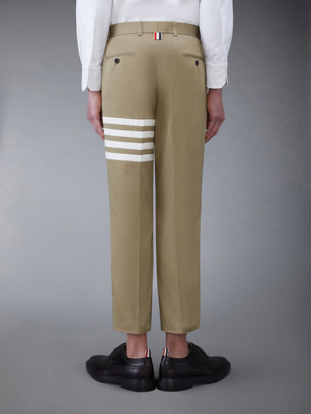 COTTON TWILL 4-BAR UNCONSTRUCTED CHINO TROUSERS CAMEL
