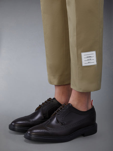 COTTON TWILL 4-BAR UNCONSTRUCTED CHINO TROUSERS CAMEL