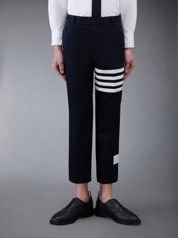 COTTON TWILL 4-BAR UNCONSTRUCTED CHINO TROUSERS - featured image
