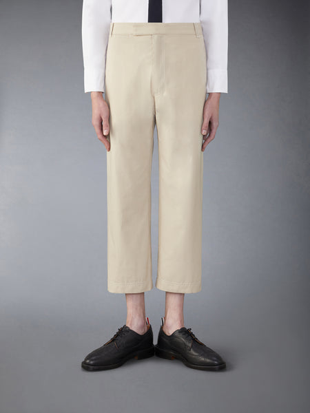 TYPEWRITER UNCONSTRUCTED STRAIGHT LEG TROUSERS KHAKI
