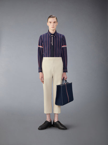 TYPEWRITER UNCONSTRUCTED STRAIGHT LEG TROUSERS KHAKI