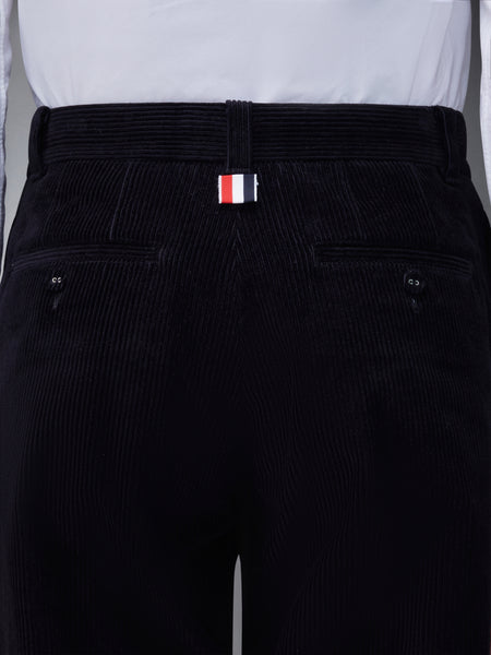 Corduroy Single Welt Pocket Straight Trouser BLACK