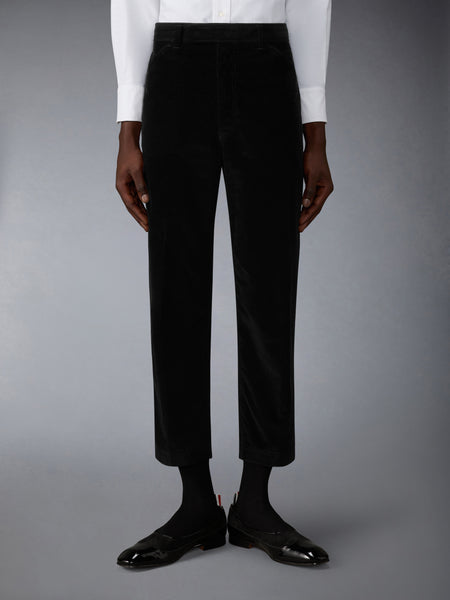 NARROW WALE CORDUROY TAPERED CHINO TROUSER BLACK