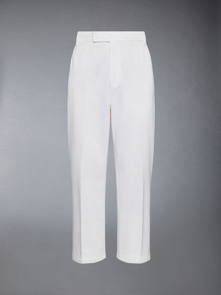COTTON TWILL UTILITY TROUSER WHITE