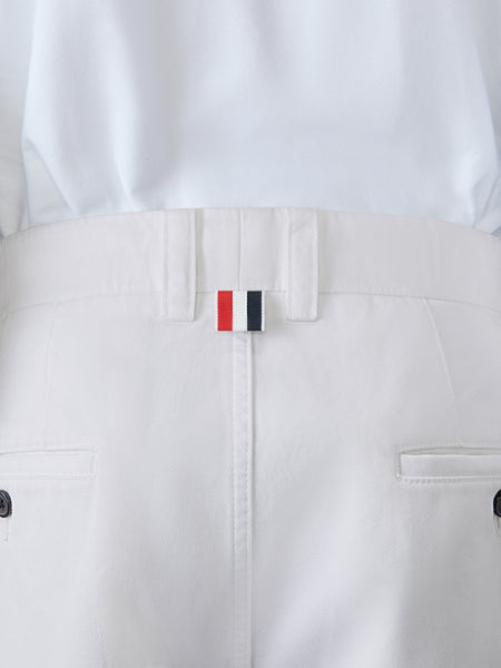 COTTON TWILL UTILITY TROUSER WHITE