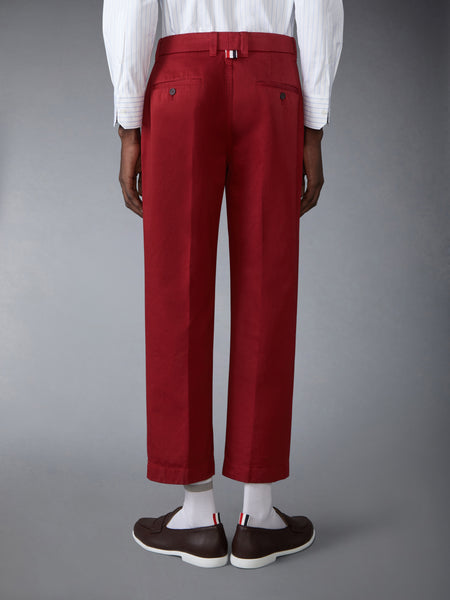 COTTON TWILL UTILITY TROUSER BURGUNDY