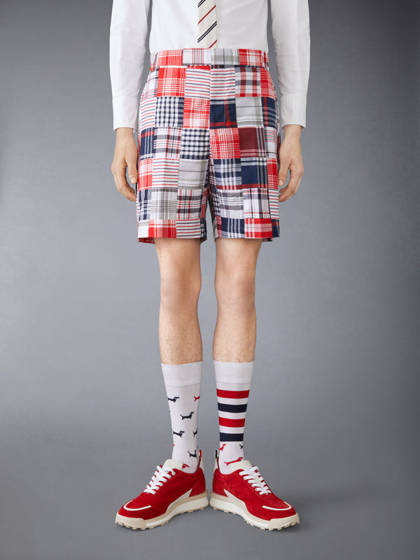MADRAS PATCHWORK UTILITY CHINO SHORT - image 1