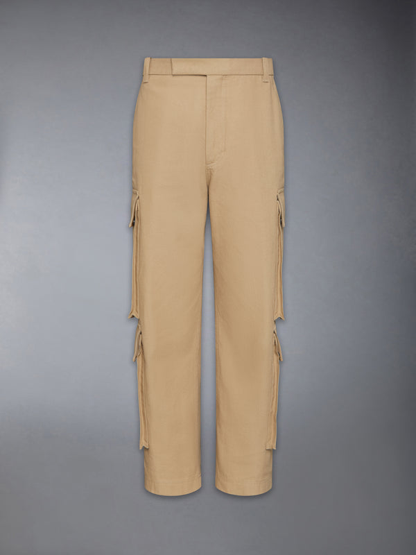 WASHED COTTON UTILITY CHINO CARGO TROUSER - featured image