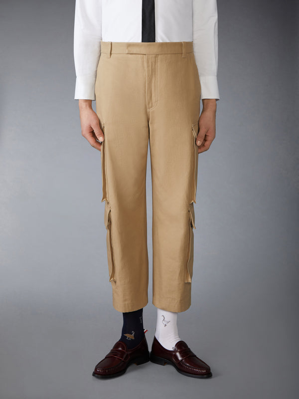 WASHED COTTON UTILITY CHINO CARGO TROUSER - image 1