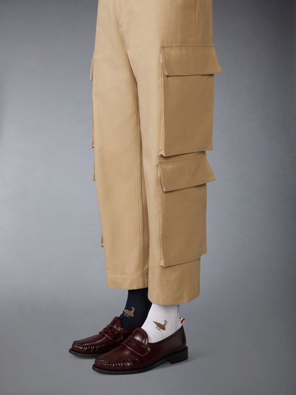 WASHED COTTON UTILITY CHINO CARGO TROUSER - image 5