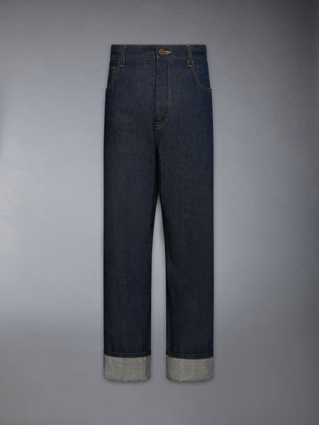 SELVEDGE DENIM BACKSTRAP TROUSER NAVY