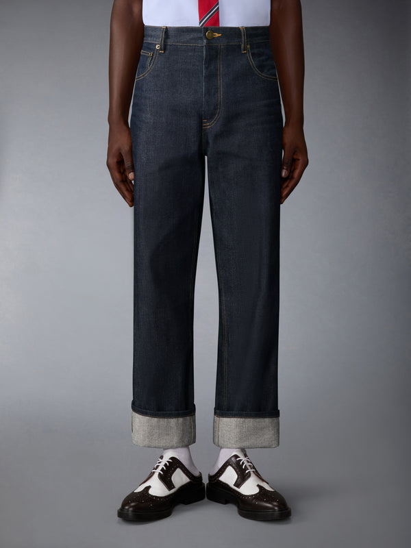 SELVEDGE DENIM BACKSTRAP TROUSER - image 1