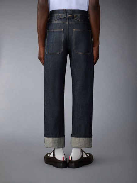SELVEDGE DENIM BACKSTRAP TROUSER NAVY
