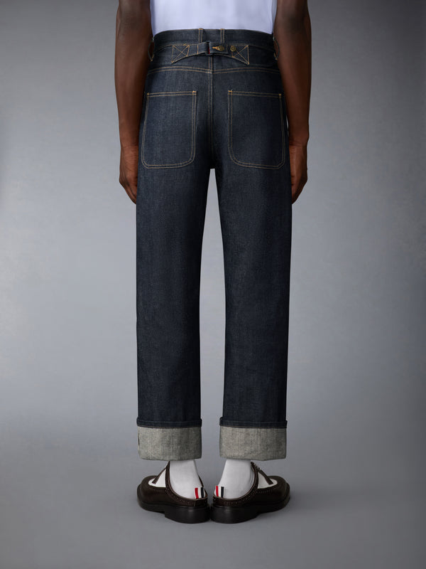 SELVEDGE DENIM BACKSTRAP TROUSER - image 2