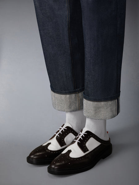 SELVEDGE DENIM BACKSTRAP TROUSER NAVY