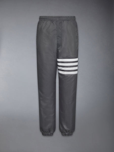 SHINY RIPSTOP 4-BAR TRACK PANTS DARK GREY