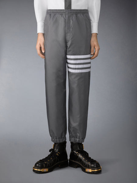 SHINY RIPSTOP 4-BAR TRACK PANTS DARK GREY
