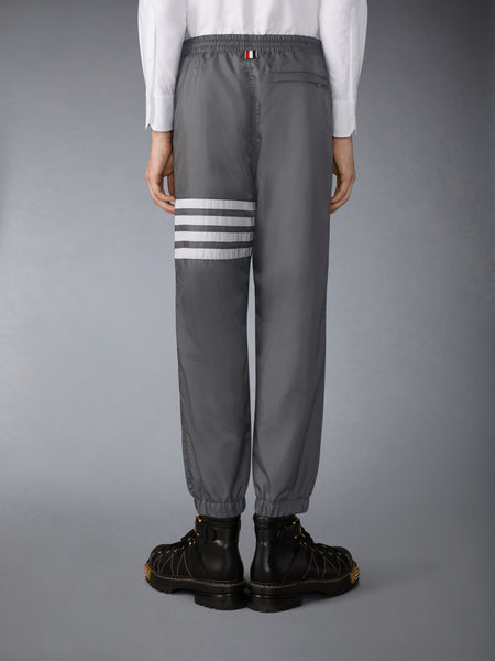 SHINY RIPSTOP 4-BAR TRACK PANTS DARK GREY