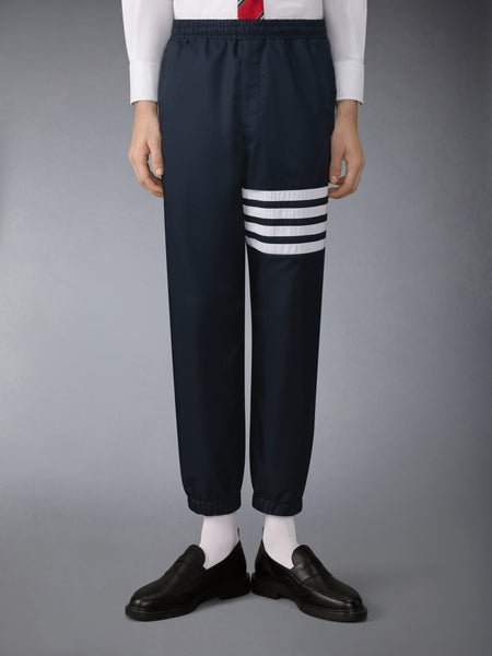 SHINY RIPSTOP 4-BAR TRACK PANTS NAVY