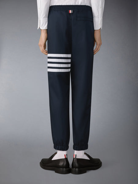 SHINY RIPSTOP 4-BAR TRACK PANTS NAVY