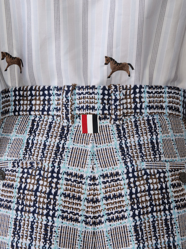 PLAID CHECK SUMMER TWEED UTILITY CHINO SHORTS - image 3