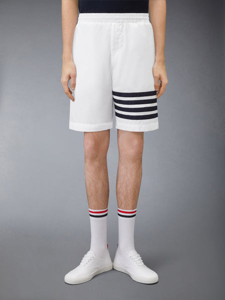 RIPSTOP 4-BAR TRACK SHORTS WHITE