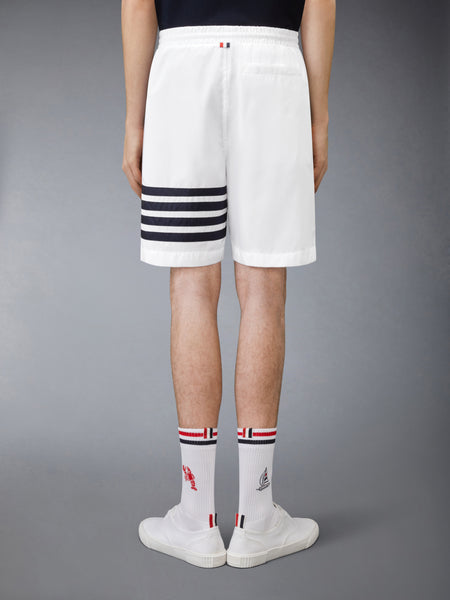 RIPSTOP 4-BAR TRACK SHORTS WHITE