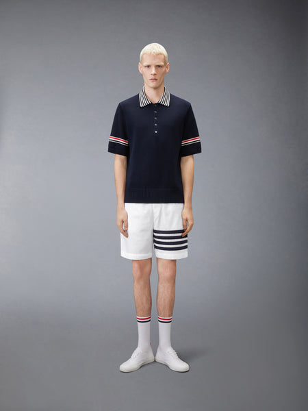 RIPSTOP 4-BAR TRACK SHORTS WHITE