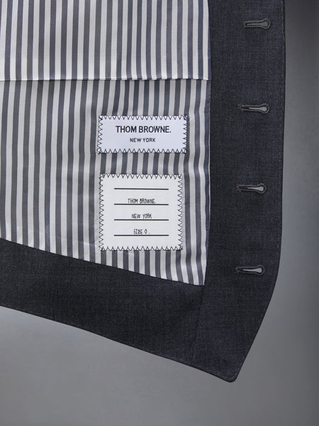 SUPER 120'S TWILL 5 BUTTON VEST DARK GREY