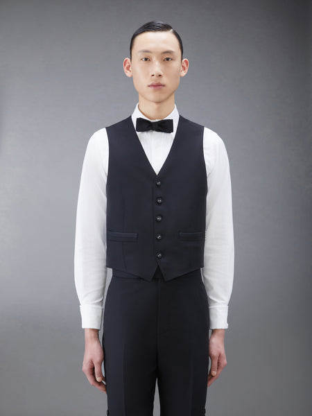 TWILL TIPPING CLASSIC VEST BLACK
