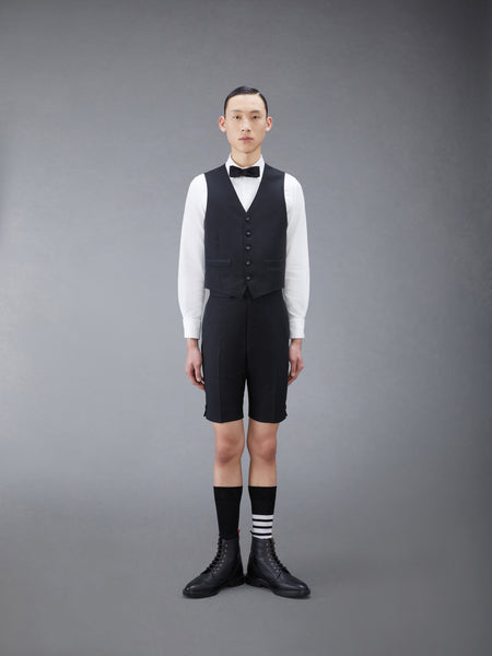 TWILL TIPPING CLASSIC VEST BLACK