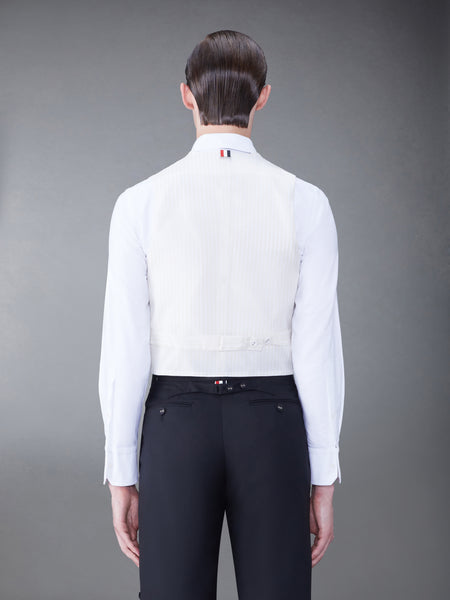 SILK FAILLE VEST WHITE