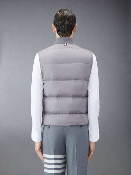 MATTE NYLON 4-BAR DOWN FILL VEST MED GREY