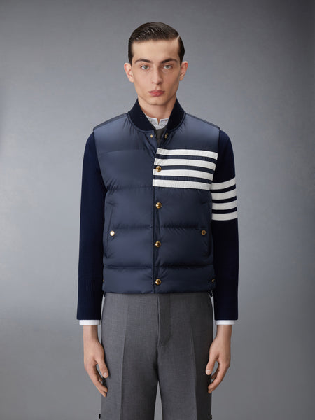 MATTE NYLON 4-BAR DOWN FILL VEST NAVY