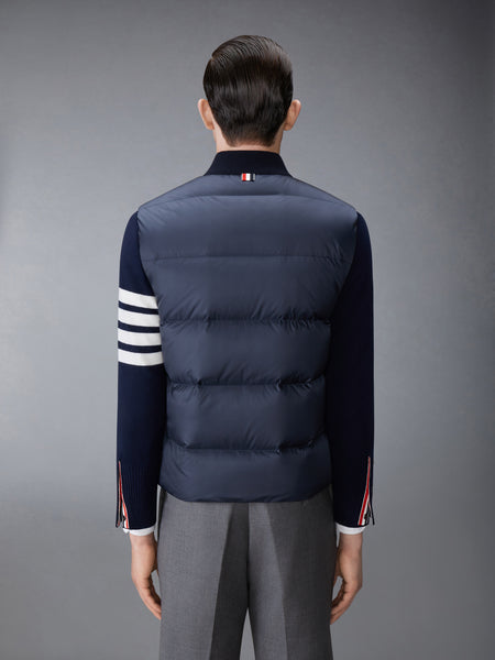 MATTE NYLON 4-BAR DOWN FILL VEST NAVY
