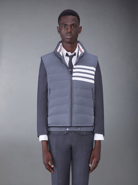 POLY TWILL DOWN FILL 4-BAR SKI VEST MED GREY